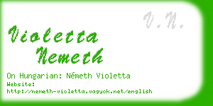 violetta nemeth business card